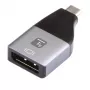 Techly IADAP USBC-DP4K USB grafikos adapteris 3840 x 2160 pikselių Juoda, Sidabrinė