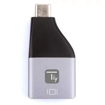 Techly IADAP USBC-DP4K USB grafikos adapteris 3840 x 2160 pikselių Juoda, Sidabrinė