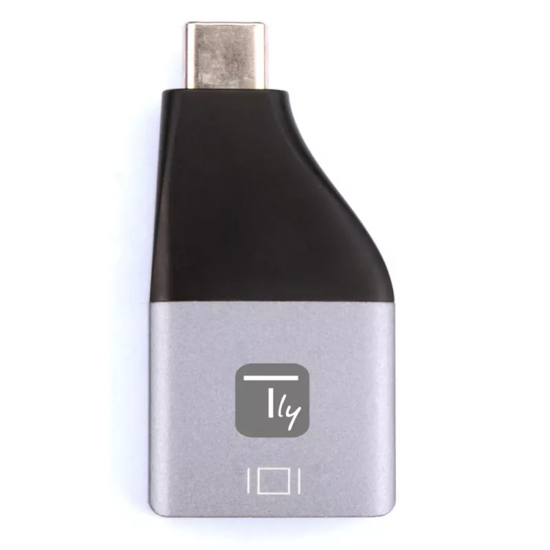 Techly IADAP USBC-DP4K USB grafikos adapteris 3840 x 2160 pikselių Juoda, Sidabrinė