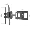 Techly ICA-PLB 148L TV laikiklis/stovas 165,1 cm (65 colių) Juodas