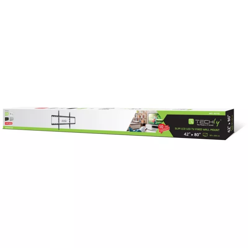 Techly ICA-PLB 162XL televizoriaus laikiklis / stovas 2,03 m (80 colių) juodos spalvos