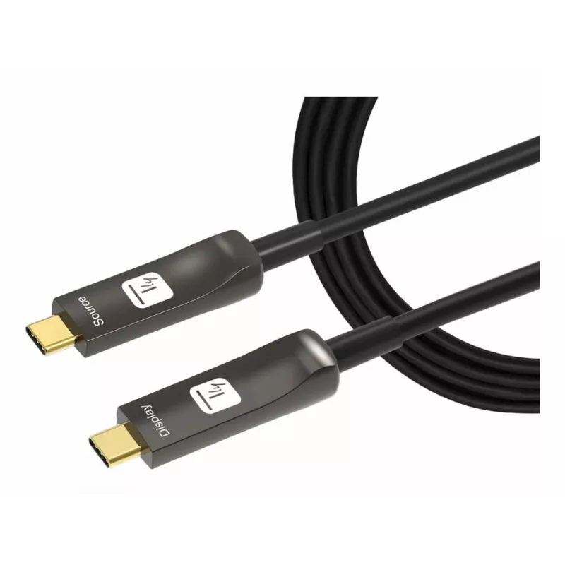 Techly ICOC-U3C-HY-020 USB kabelis 20 m USB C juodas