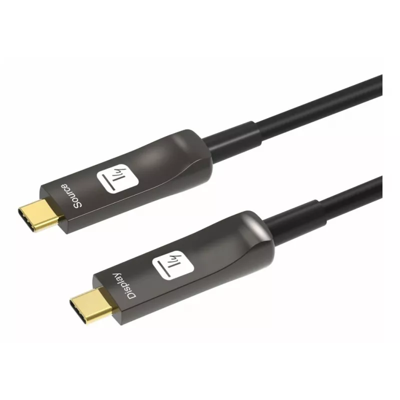 Techly ICOC-U3C-HY-020 USB kabelis 20 m USB C juodas