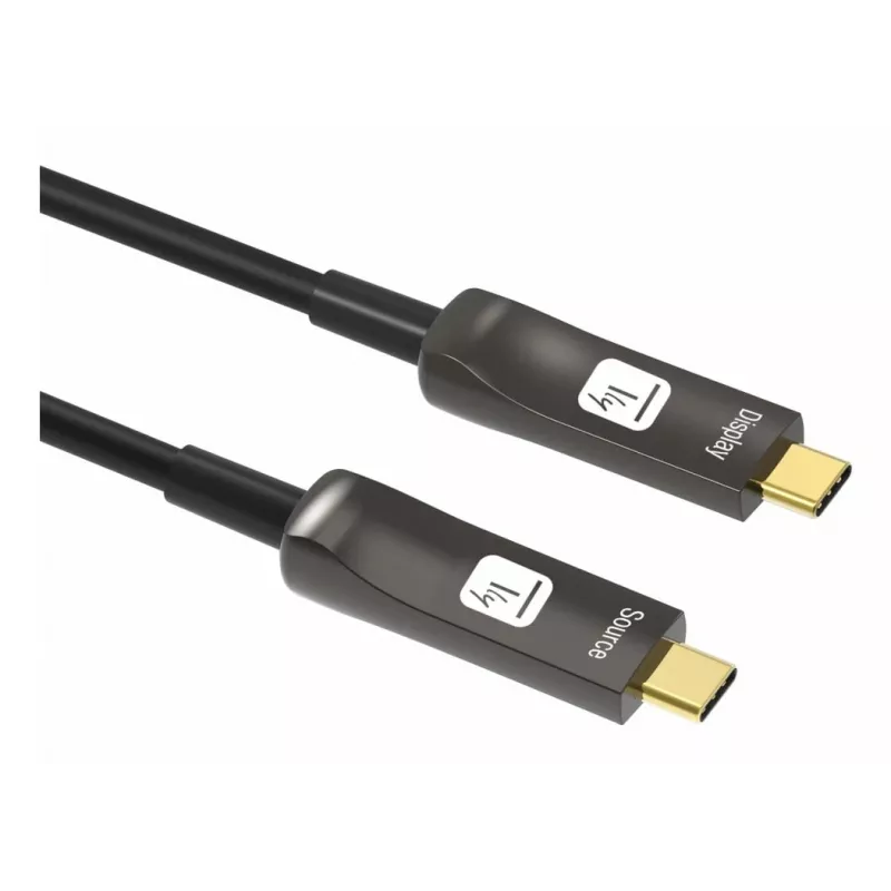 Techly ICOC-U3C-HY-020 USB kabelis 20 m USB C juodas