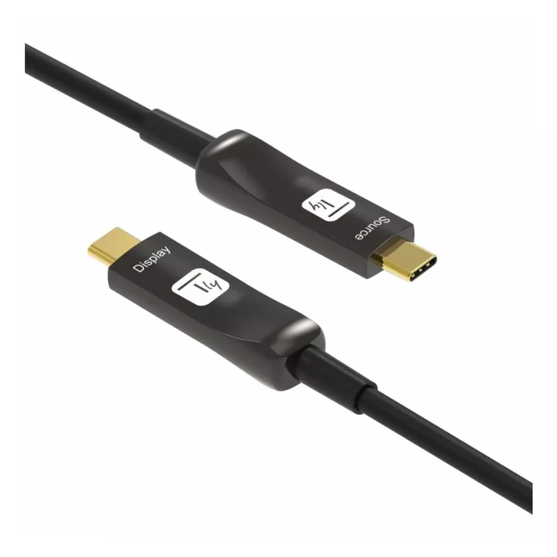 Techly ICOC-U3C-HY-020 USB kabelis 20 m USB C juodas