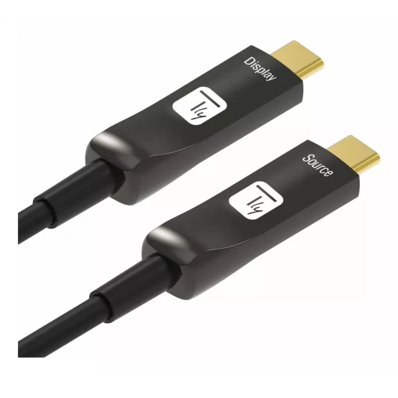 Techly ICOC-U3C-HY-020 USB kabelis 20 m USB C juodas