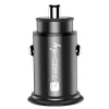 Techly Mini automobilinis kroviklis USB-A ir USB-C greitasis įkrovimas 3.0 38W juodo metalo