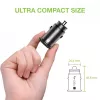Techly Mini automobilinis kroviklis USB-A ir USB-C greitasis įkrovimas 3.0 38W juodo metalo