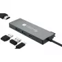 Techly IUSB32C-HUB4HPD nešiojamojo kompiuterio dokas / prievadų kopijuoklis Laidinis USB 3.2 Gen 2 (3.1 Gen 2) Type-C Pilka
