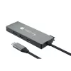 Techly IUSB32C-HUB4HPD nešiojamojo kompiuterio dokas / prievadų kopijuoklis Laidinis USB 3.2 Gen 2 (3.1 Gen 2) Type-C Pilka