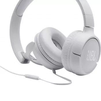 JBL Tune 500 WHITE, laidinis, 20 - 20000 Hz, muzikai, 148 g, ausinės, baltos