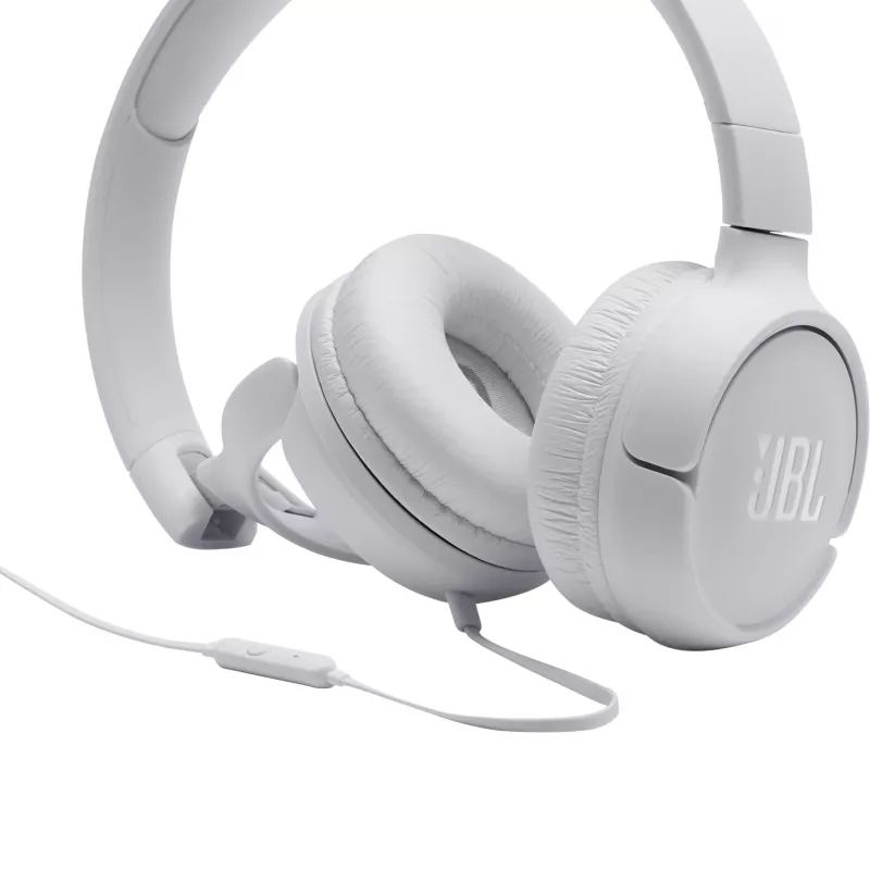 JBL Tune 500 WHITE, laidinis, 20 - 20000 Hz, muzikai, 148 g, ausinės, baltos