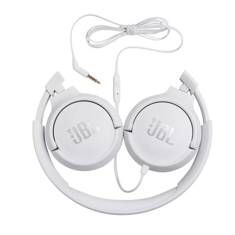 JBL Tune 500 WHITE, laidinis, 20 - 20000 Hz, muzikai, 148 g, ausinės, baltos
