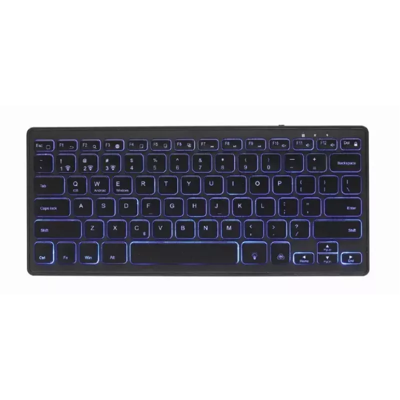 Klaviatūra Gembird KB-BTRGB-01-DE Universal Bluetooth QWERTZ vokiška juoda
