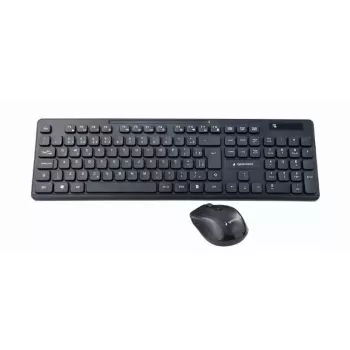 Gembird KBS-WCH-03-DE klaviatūra su pele, universali belaidė RF, QWERTZ, vokiečių kalba, juoda