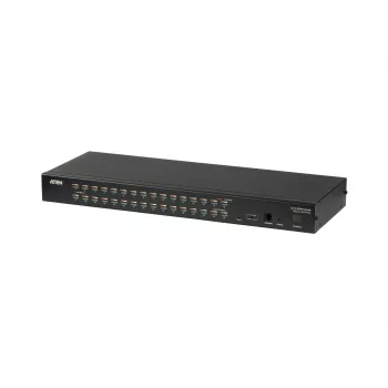 ATEN 32 prievadų Cat 5e/6 KVM komutatorius, 1920 x 1200 pikselių, Ethernet LAN, Full HD, montavimas į stovą, 4,8 W, 1U