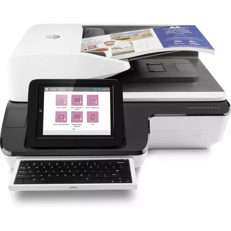 HP Scanjet Enterprise Flow N9120 fn2 plokščiasis ir ADF skaitytuvas 600 x 600 DPI A3 juoda, balta