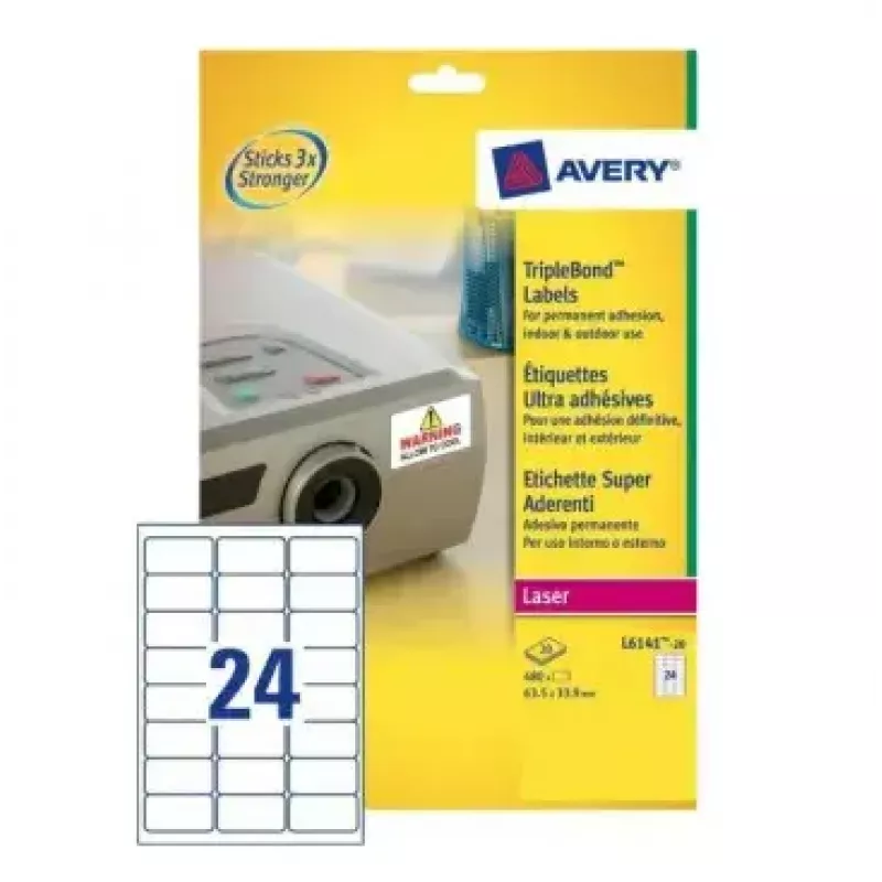 Lipnus spausdintuvo etikečių rinkinys Avery L6141-20