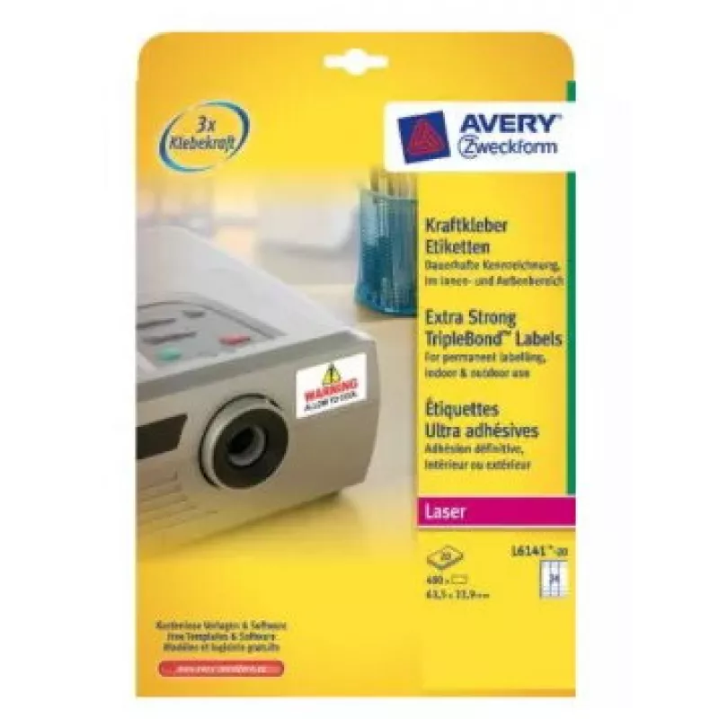 Lipnus spausdintuvo etikečių rinkinys Avery L6141-20