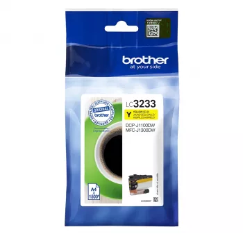 Kasetė Brother LC-3233Y Geltona 1500 puslapių DCP-J1100DW/MFC-J1300DW