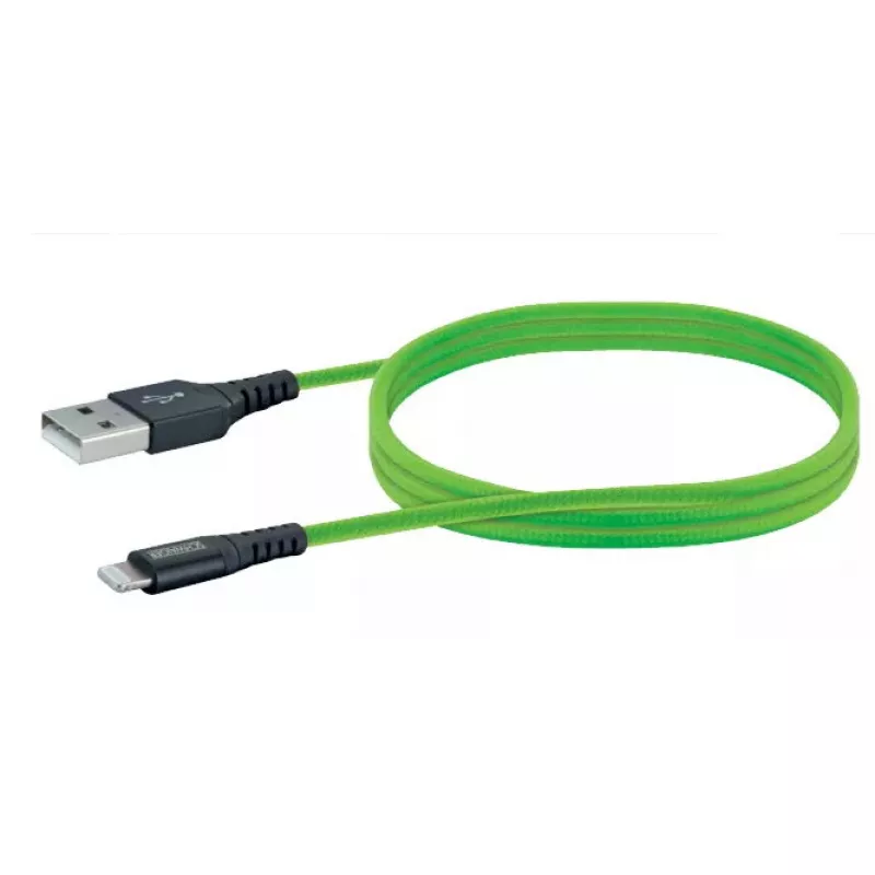 Mobiliojo telefono laidas Schwaiger LPRO420 501 Žalias 1,2 m USB A Lightning