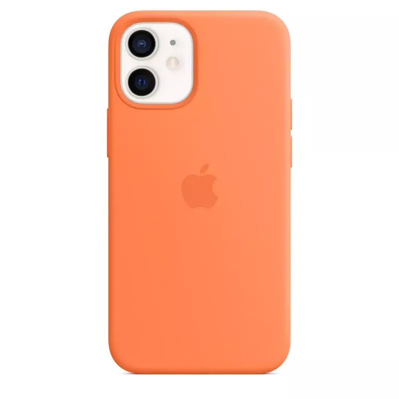 Apple iPhone 12 mini silikoninis dėklas su MagSafe, Kumquat