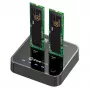 CoreParts MS-CLONER-SATA atminties laikmenų prijungimo stotelė USB 3.2 Gen 2 (3.1 Gen 2) Type-C juoda