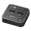 CoreParts MS-CLONER-SATA atminties laikmenų prijungimo stotelė USB 3.2 Gen 2 (3.1 Gen 2) Type-C juoda