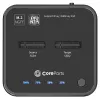 CoreParts MS-CLONER-SATA atminties laikmenų prijungimo stotelė USB 3.2 Gen 2 (3.1 Gen 2) Type-C juoda