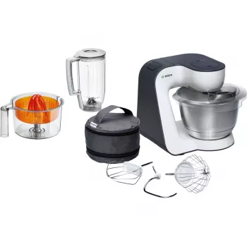 Bosch MUM5 Start Line universalus virtuvinis kombainas 800 W 3,9 L Oranžinė, Sidabrinė, Skaidri, Balta