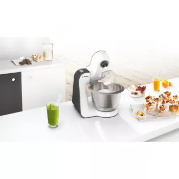 Bosch MUM5 Start Line universalus virtuvinis kombainas 800 W 3,9 L Oranžinė, Sidabrinė, Skaidri, Balta