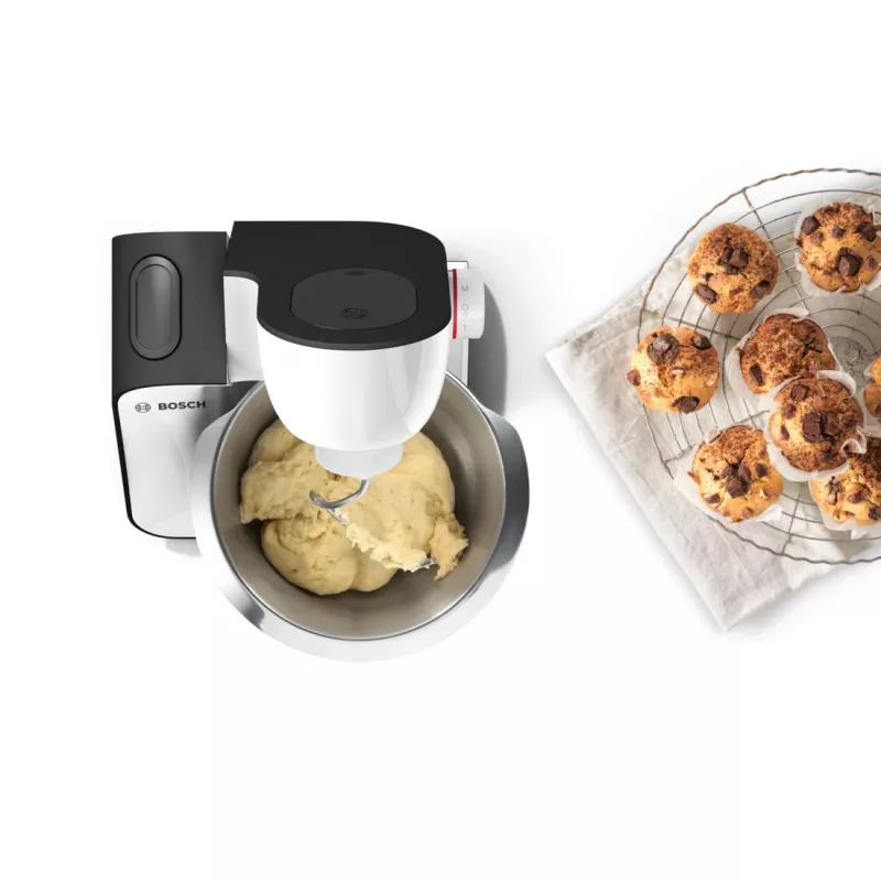 Bosch MUM5 Start Line universalus virtuvinis kombainas 800 W 3,9 L Oranžinė, Sidabrinė, Skaidri, Balta