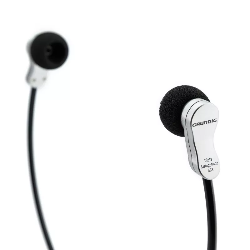 Grundig Swingphone 568 ausinės laidinės po smakru juoda, sidabrinė