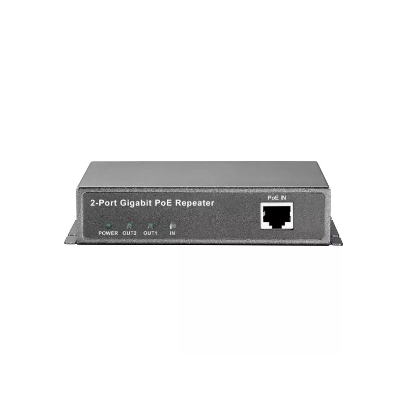 LevelOne Gigabit PoE kartotuvas, kaskaduojamas, 2 PoE išėjimai, Tinklo kartotuvas, 100 m, 1000 Mbit/s, Pilnas, Pusinis, 10/100/1000Base-T(X), IEEE 802.3x