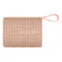 Nešiojamas stereofoninis garsiakalbis Xiaomi Sound Pocket rožinis — 5 W RMS, belaidis Bluetooth, 1000 mAh Li‑Jon baterija