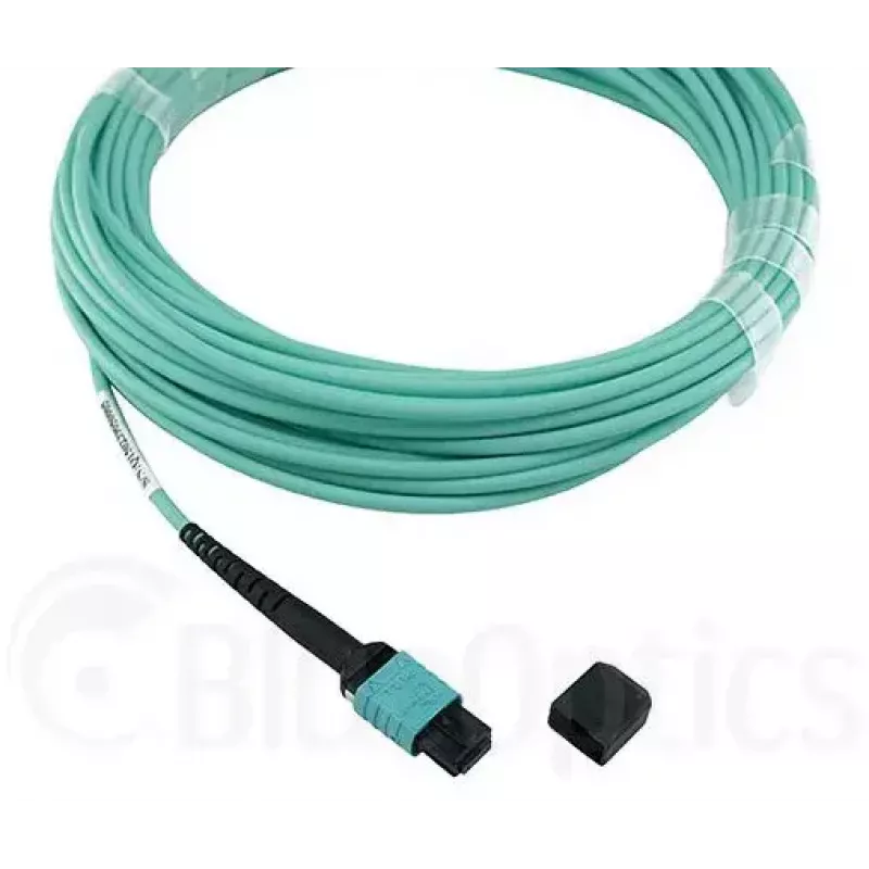 Šviesolaidinis kabelis BlueOptics QSRCABLE30M-BO MPO OM3 30 m mėtinės spalvos
