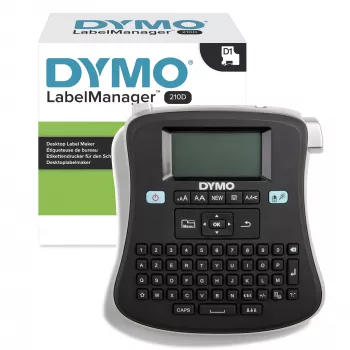 DYMO LabelManager ® ™ 210D - AZY, AZERTY, D1, Terminis perkėlimas, 180 x 180 DPI, 12 mm/sek., Juoda, Sidabrinė