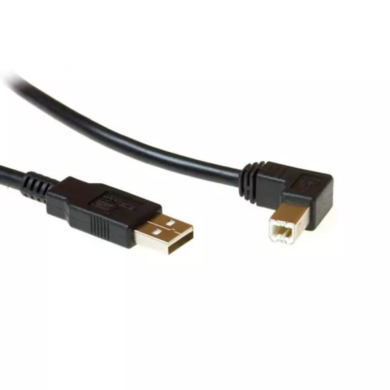 USB 2.0 A kištukas – USB B lizdas (kampinis) 1,80 m, ACT, SB2408