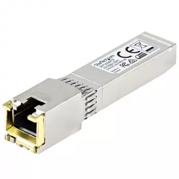 StarTech.com MSA reikalavimus atitinkantis SFP+ siųstuvo-imtuvo modulis - 10GBASE-T~MSA nekoduotas SFP+ modulis - 10GBASE-T - SFP į RJ45 Cat6/Cat5e - 10GE Gigabit Ethernet SFP+ - RJ-45 30 m