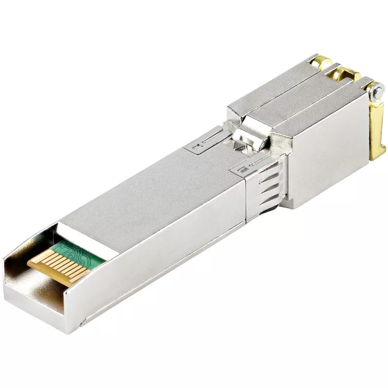 StarTech.com MSA reikalavimus atitinkantis SFP+ siųstuvo-imtuvo modulis - 10GBASE-T~MSA nekoduotas SFP+ modulis - 10GBASE-T - SFP į RJ45 Cat6/Cat5e - 10GE Gigabit Ethernet SFP+ - RJ-45 30 m