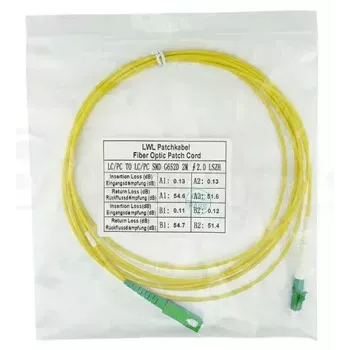 Šviesolaidinis kabelis BlueOptics SFP2122BU20MM LC SC G.657.A1 20 m Geltonas