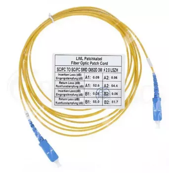 Šviesolaidinis kabelis BlueOptics SFP2222BU30MK SC G.657.A1 30 m Geltonas