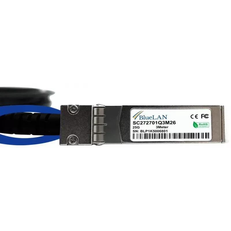 InfiniBand / šviesolaidinis kabelis BlueOptics SFP-25G-C50CM 0,5 m SFP28 juodas