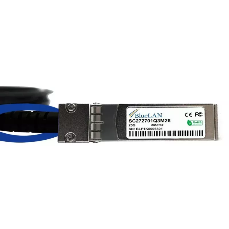 SFP28 DAC kabelis BlueOptics SFP28-DAC-0.5M-AT-BL 0,5 m vyriška/vyriška