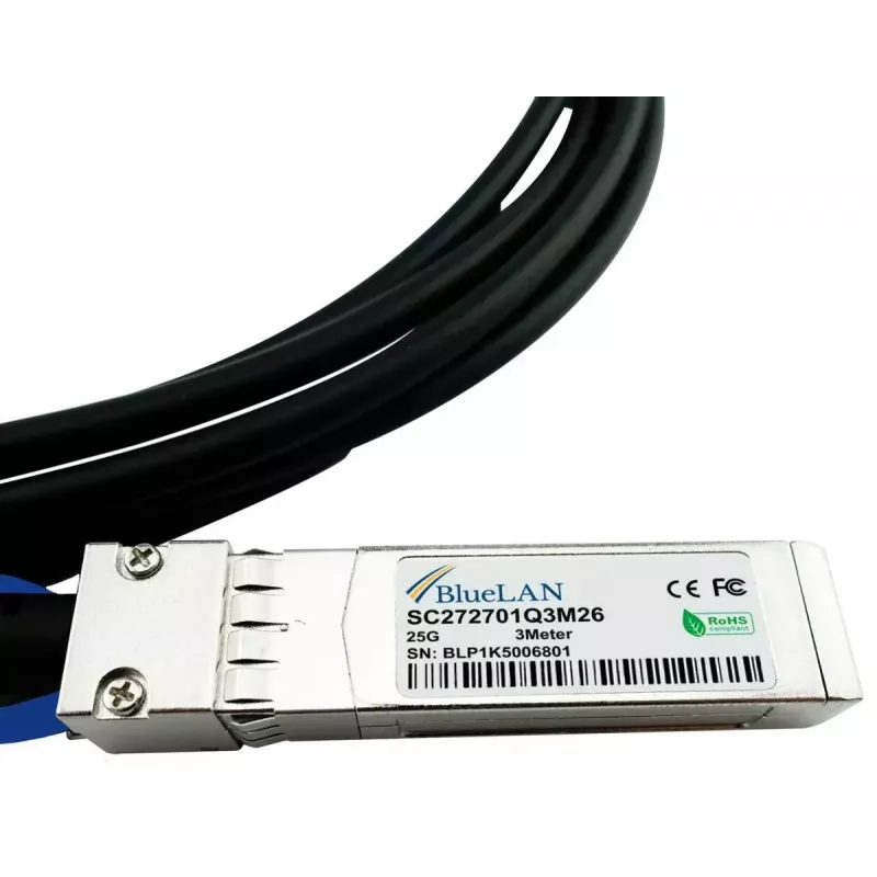 SFP28 DAC kabelis BlueOptics SFP28-DAC-1M-AT-BL 1m kištukas/kištukas