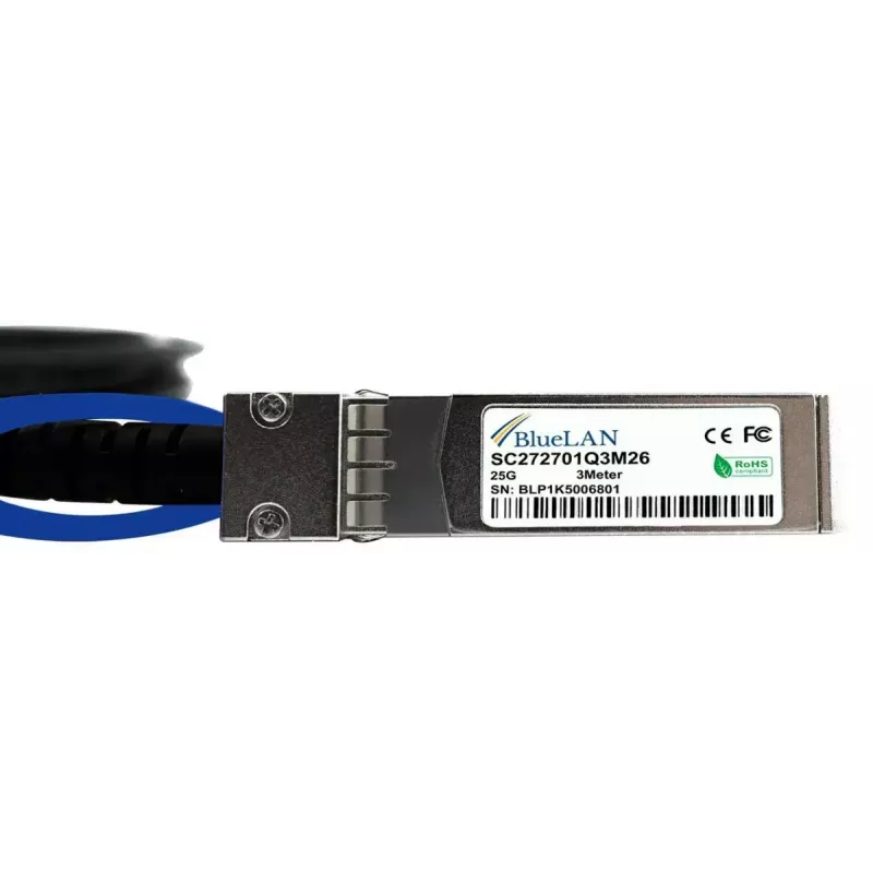 SFP28 DAC kabelis BlueOptics SFP28-DAC-3M-AT-BL 3m vyriškas/vyriškas