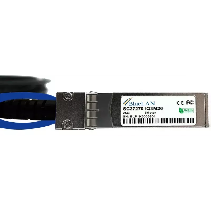SFP28 DAC kabelis BlueOptics SFP28-DAC-3M-LO-BL 3m vyriškas/vyriškas