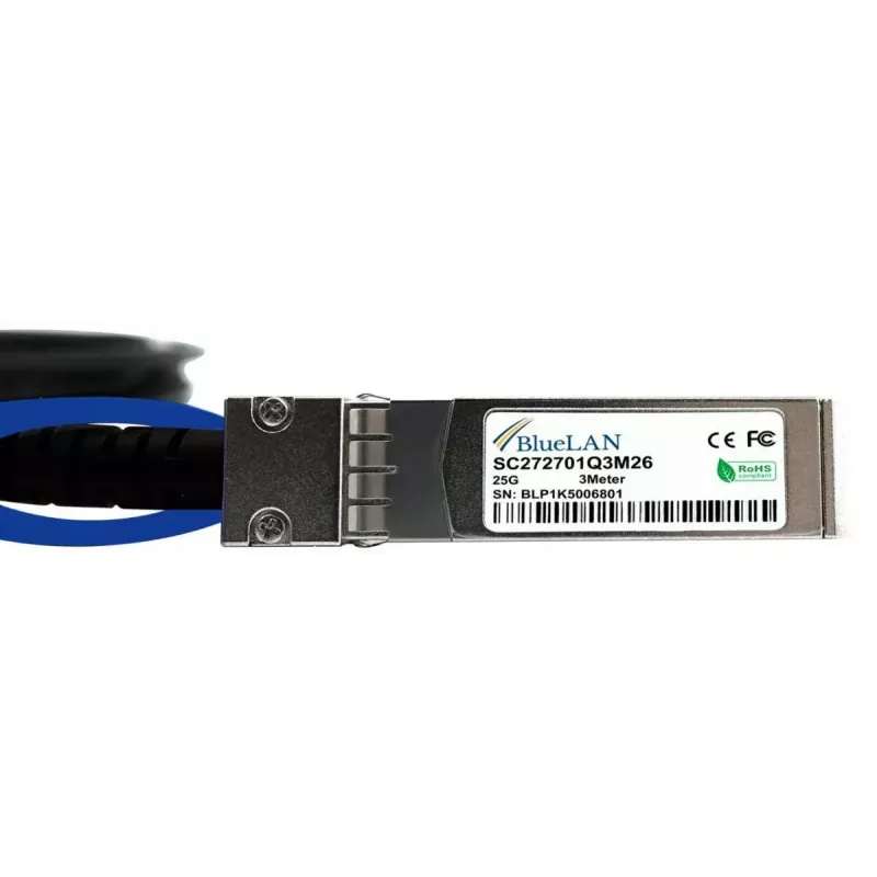 SFP28 DAC kabelis BlueOptics SFP28-DAC-3M-MR-BL 3m Vyr./Vyr.