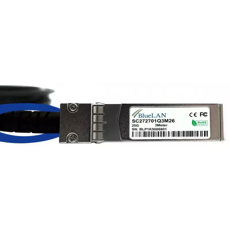 SFP28 DAC kabelis BlueOptics SFP28-DAC-3M-ZY 3m Vyriška/Vyriška