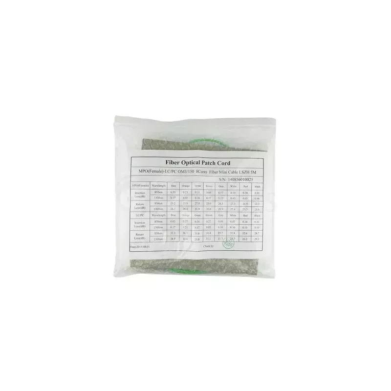Šviesolaidinis kabelis BlueOptics SFP5141GU10MKB MPO 4x LC OM5 10 m žaliosios citrinos